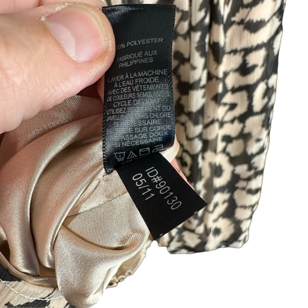 Express Women’s S Small Leopard Print Dress Cocktail Office Career Stretch Waist - Picture 8 of 16